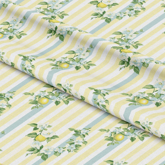Lemon Floral Shabby Chic Pattern 9 Quilting Cotton Fabric