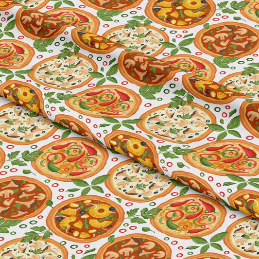 Pizza Pattern 8 Quilting Cotton Fabric