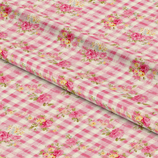 Country Girl Plaid Pattern 14 Quilting Cotton Fabric