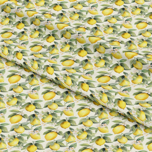 Lemons and Citrus Sour Splash Pattern 4 Quilting Cotton Fabric