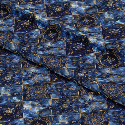 Baroque Celestial Pattern 4 Quilting Cotton Fabric