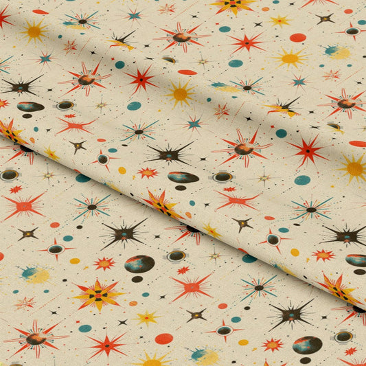 Retro Starburst Pattern 23 Quilting Cotton Fabric