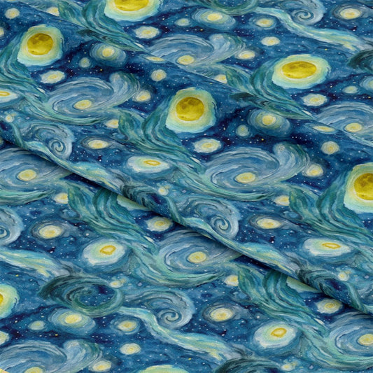 Starry Night Pattern 22 Quilting Cotton Fabric