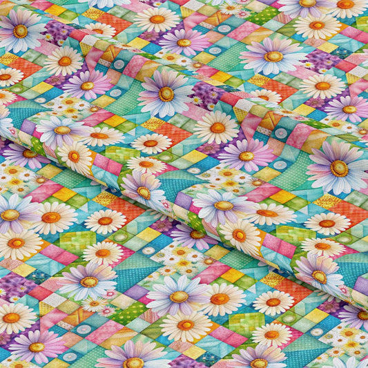Spring Patchwork Pattern 32 Quilting Cotton Fabric