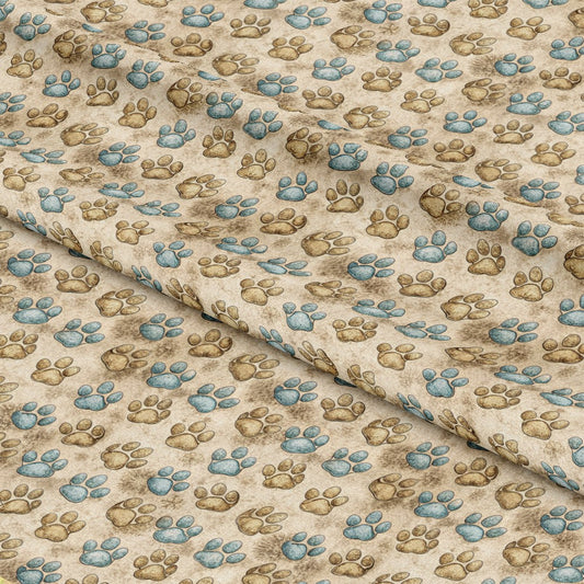 Dog Paws Pattern 17 Quilting Cotton Fabric
