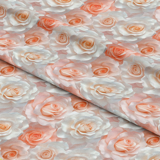 Realistic Flowers Pattern 36 Quilting Cotton Fabric