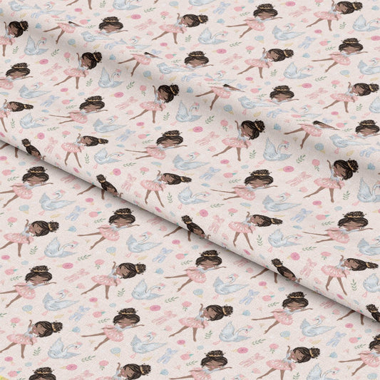 Sweet Ballerina Pattern 3 Quilting Cotton Fabric
