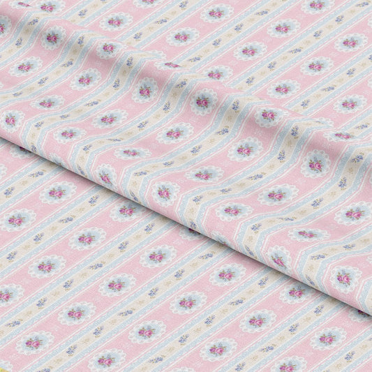 Pink Tea Party Pattern 12 Quilting Cotton Fabric