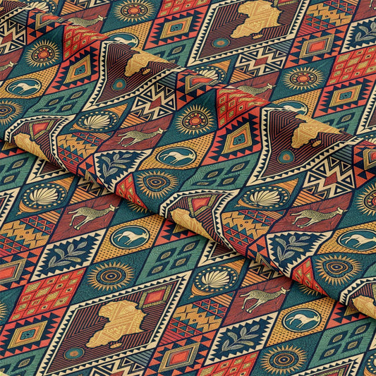 African Tribal Pattern 6 Quilting Cotton Fabric