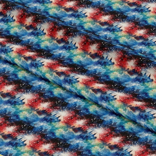 Patriotic Grunge Pattern 11 Quilting Cotton Fabric