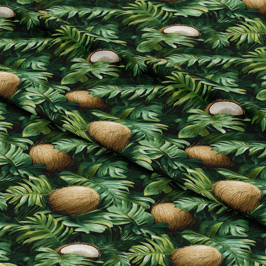Coconut Jungle Leaves Pattern 3 Quilting Cotton Fabric
