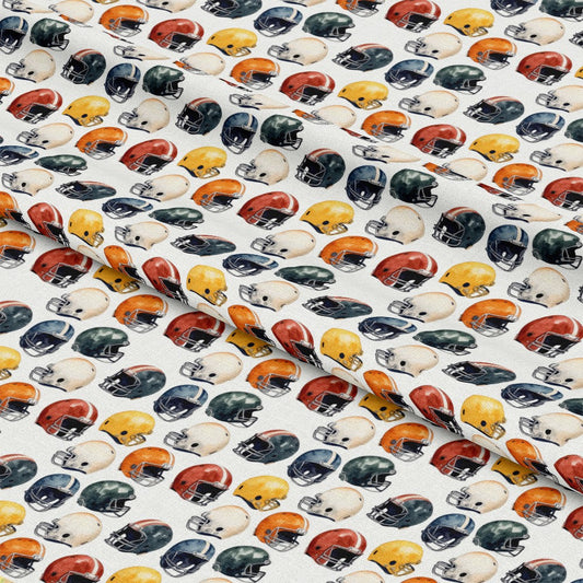 Watercolor Football Pattern 3 Quilting Cotton Fabric