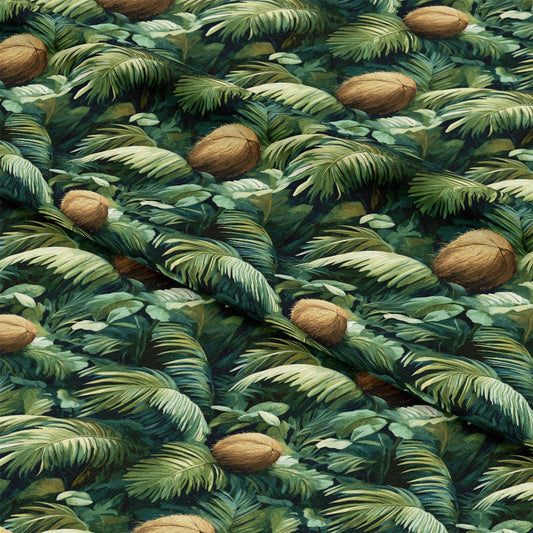 Coconut Jungle Leaves Pattern 5 Quilting Cotton Fabric