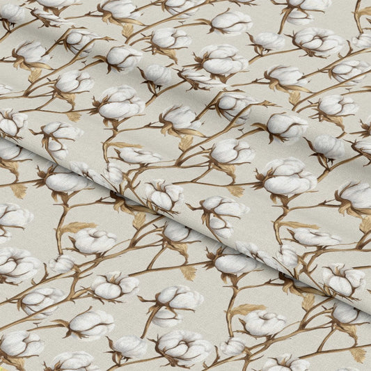 Raw White Cotton Pattern 10 Quilting Cotton Fabric