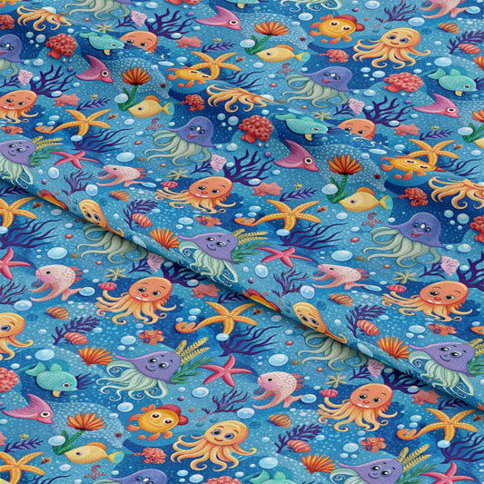 Magical Sea Pattern 13 Quilting Cotton Fabric