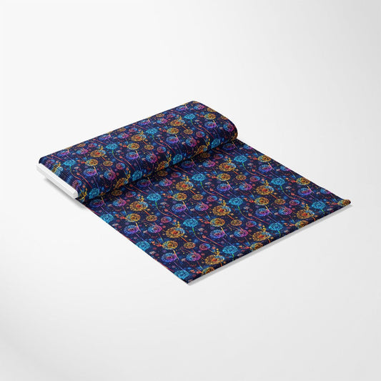 Midnight Dandelions Pattern 4 Quilting Cotton Fabric