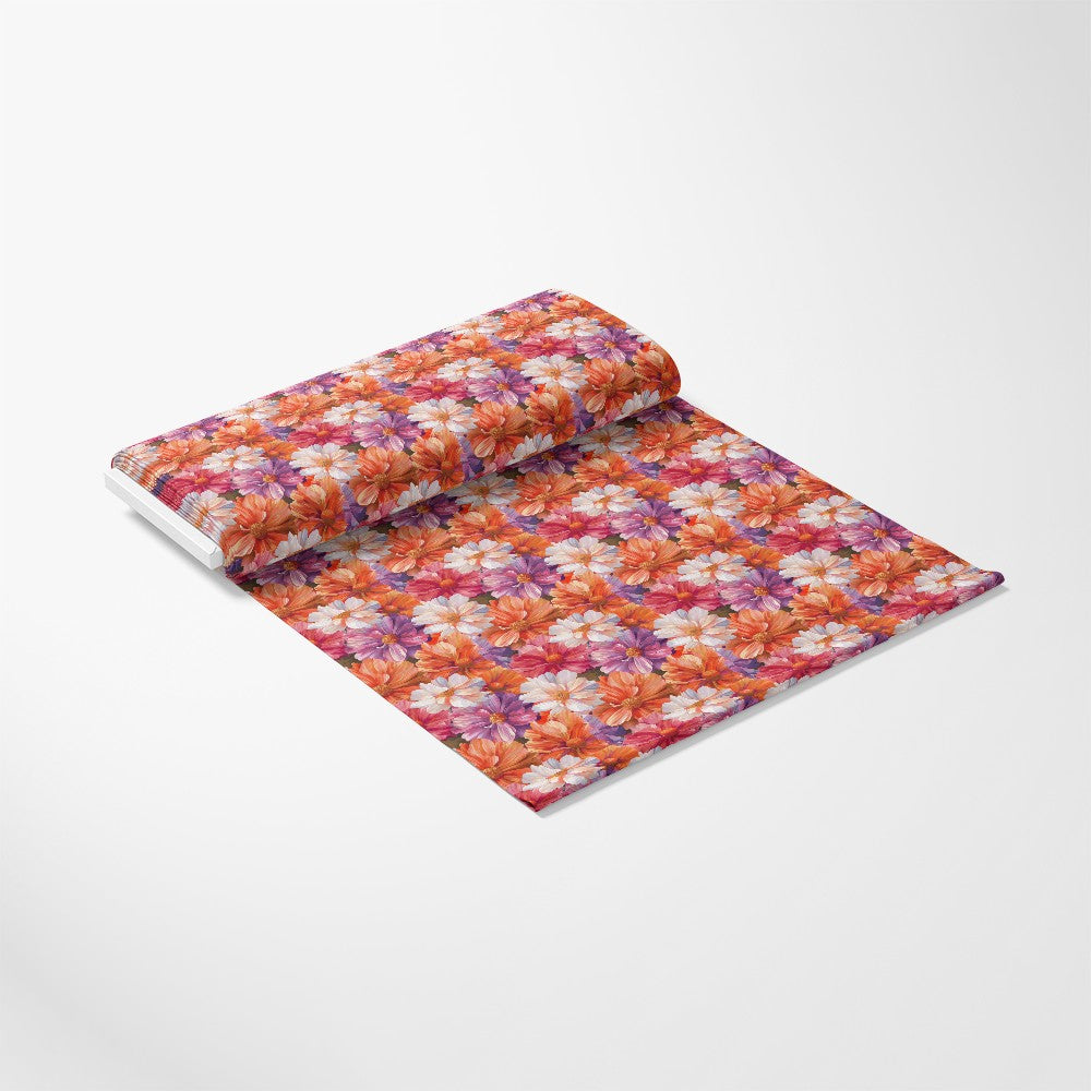 Realistic Flower Patch Pattern 4 Quilting Cotton Fabric