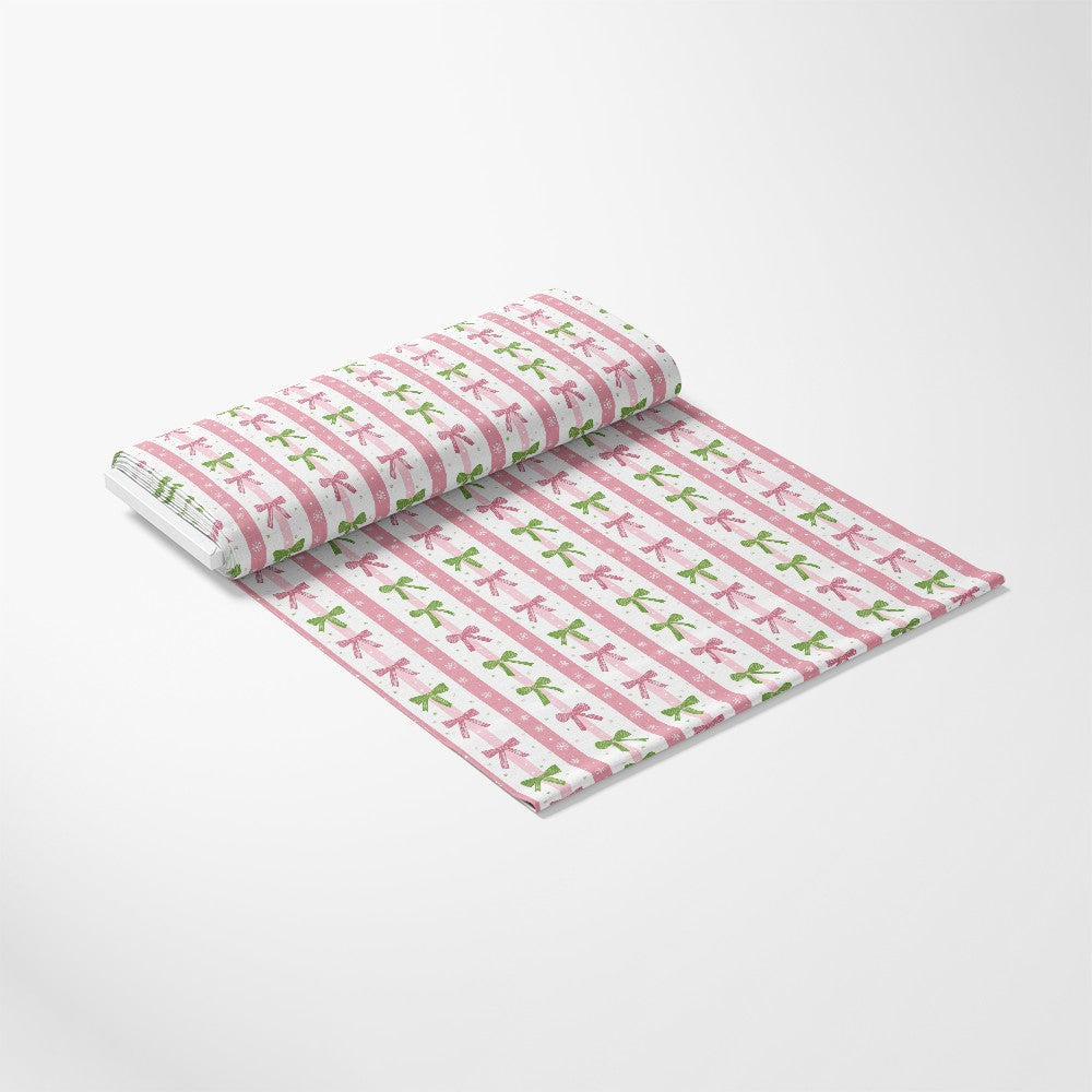 Sweet Pink Christmas Pattern 10 Quilting Cotton Fabric