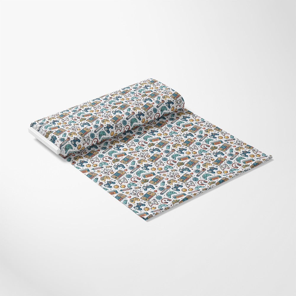 Modern Gamer Controllers Pattern 9 Quilting Cotton Fabric