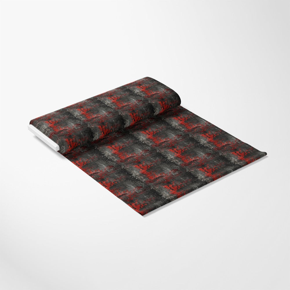 Red and Black Grunge Pattern 12 Quilting Cotton Fabric