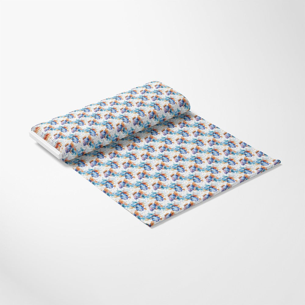 Watercolor Fish Pattern 10 Quilting Cotton Fabric