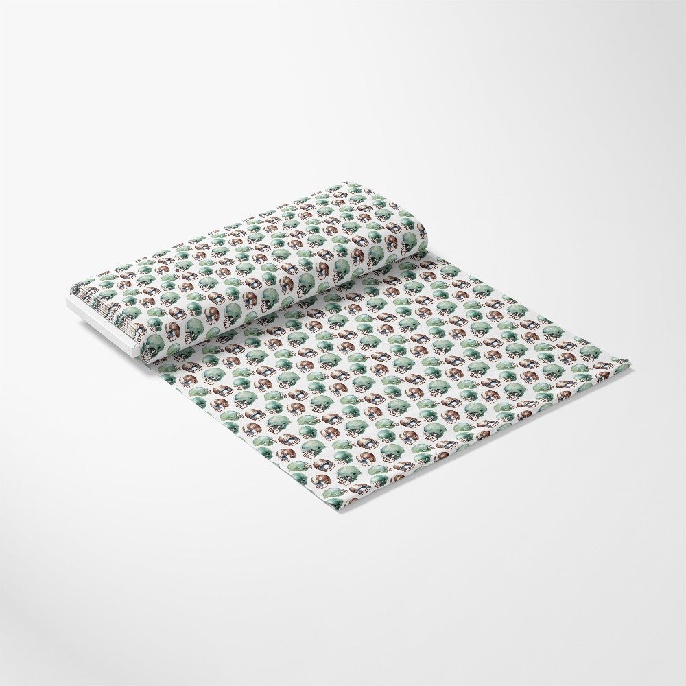 Watercolor Football Pattern 1 Quilting Cotton Fabric