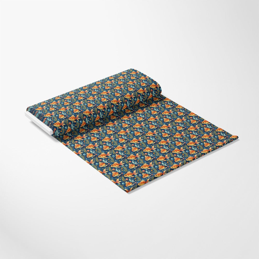Goldfish Underwater Pattern 1 Quilting Cotton Fabric