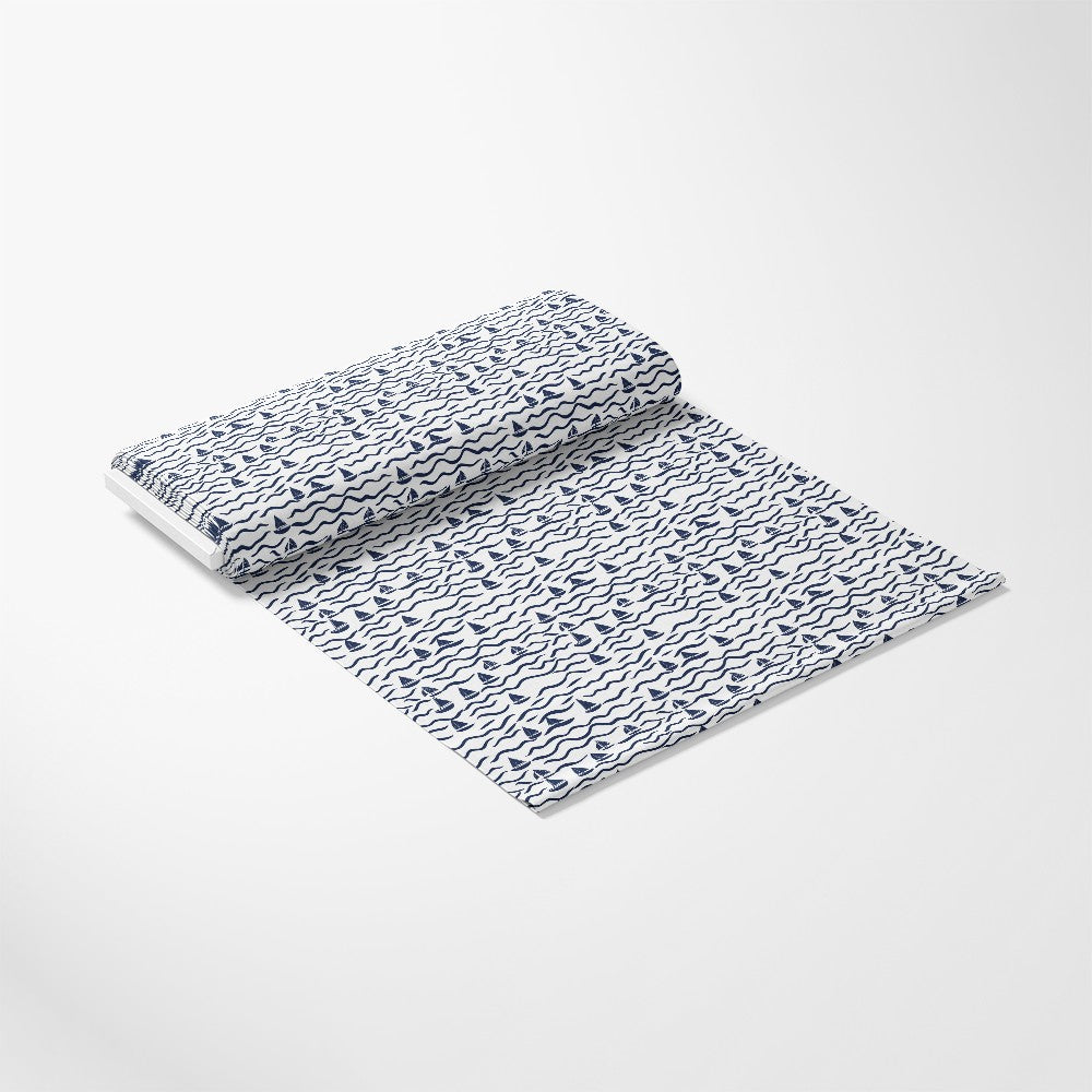 Blue Sailboat Pattern 7 Quilting Cotton Fabric