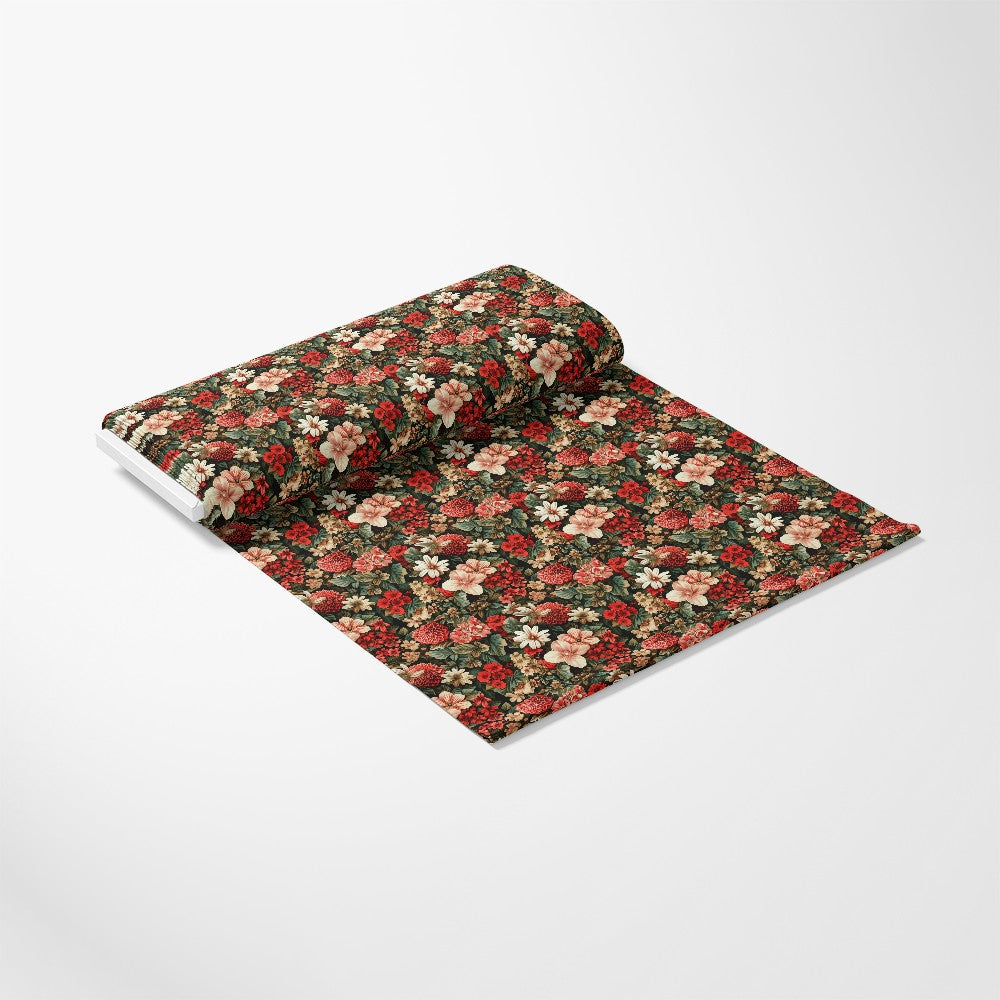 Realistic Flower Patch Pattern 18 Quilting Cotton Fabric