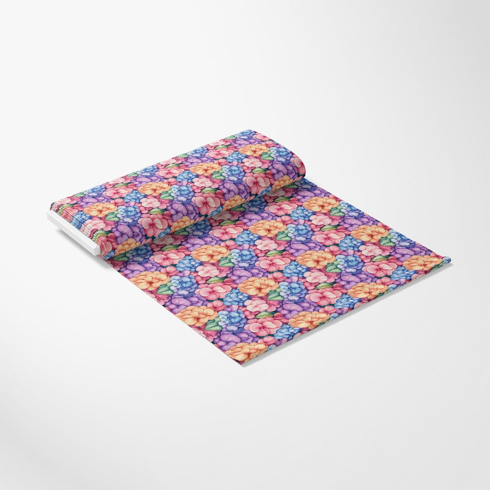 Colorful Hydrangeas Pattern 3 Quilting Cotton Fabric