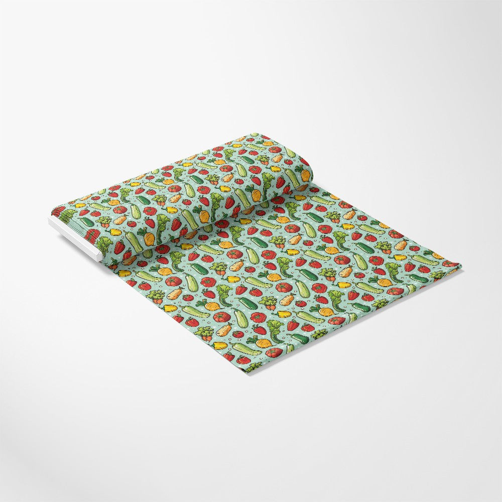 Cartoon Mixed Vegetables Pattern 1 Quilting Cotton Fabric