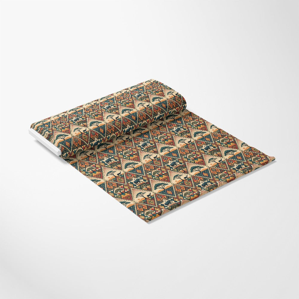 African Tribal Pattern 8 Quilting Cotton Fabric