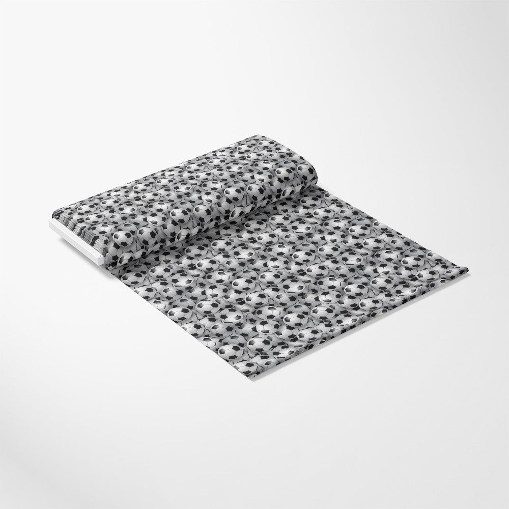 Realistic Soccer Balls Pattern 1 Quilting Cotton Fabric