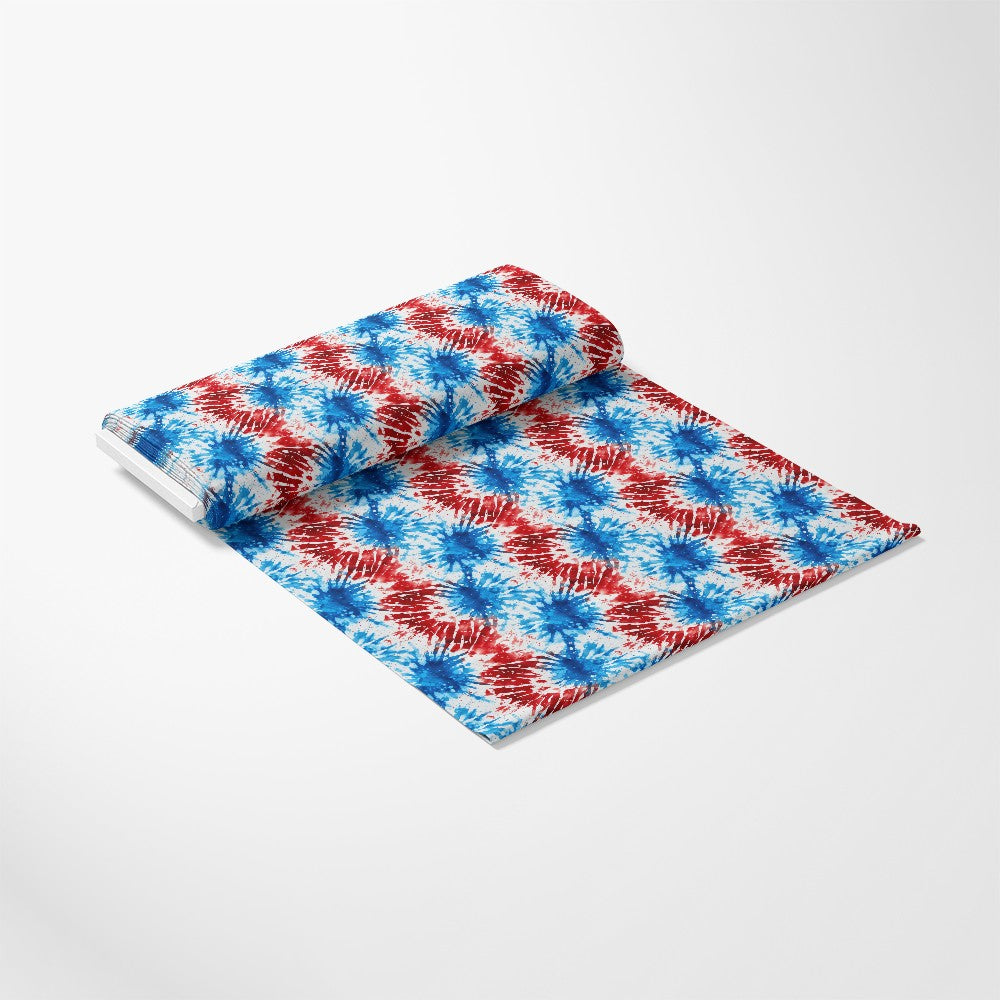 Patriotic Tie-Dye Pattern 3 Quilting Cotton Fabric