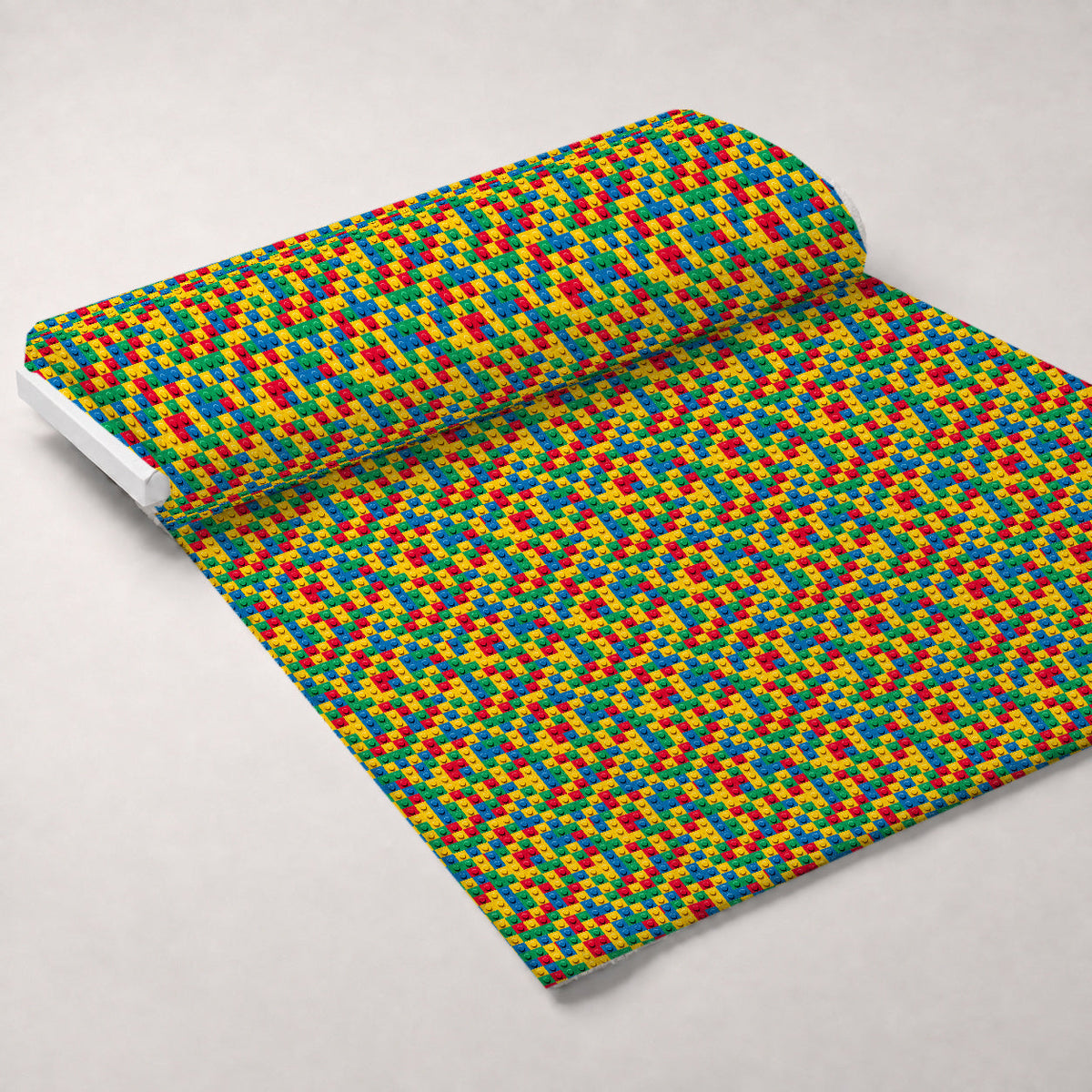 Playful Bricks Pattern 27 Minky Fabric