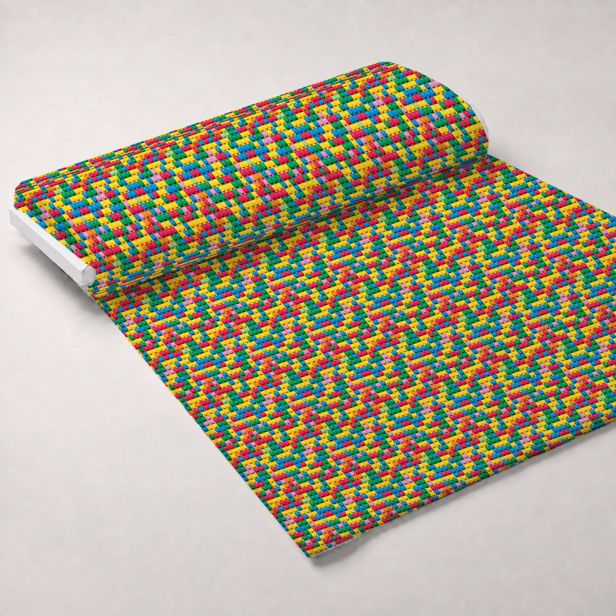 Playful Bricks Pattern 30 Minky Fabric