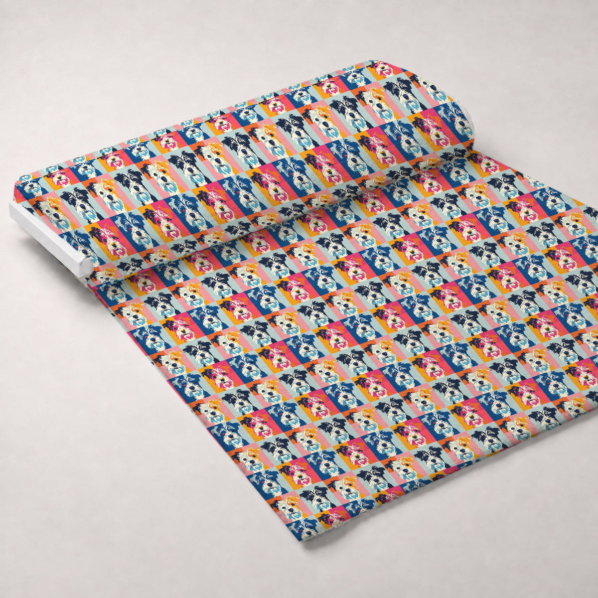 Pop Art Pups Pattern 7 Minky Fabric
