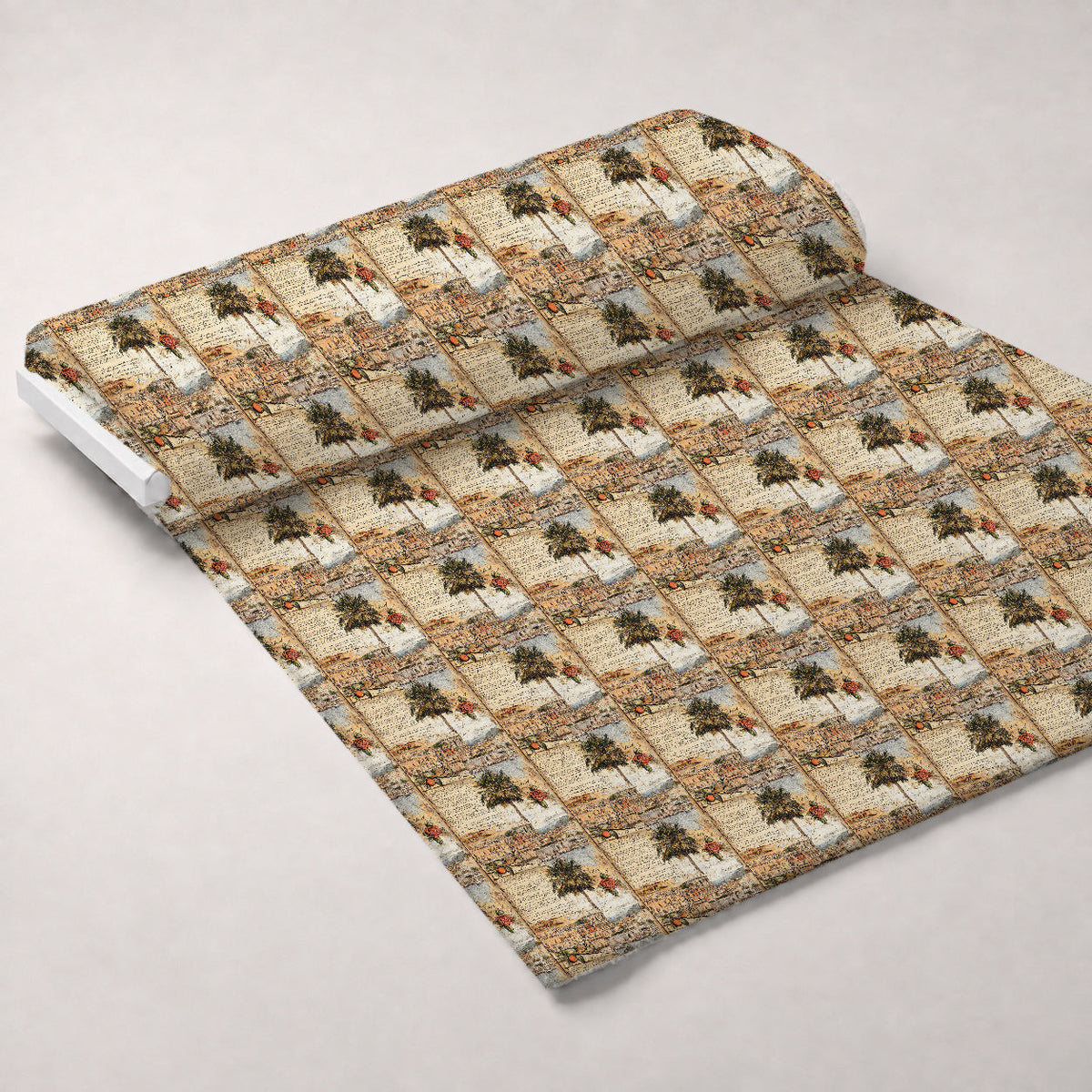 Postcard Roses Pattern 1 Minky Fabric