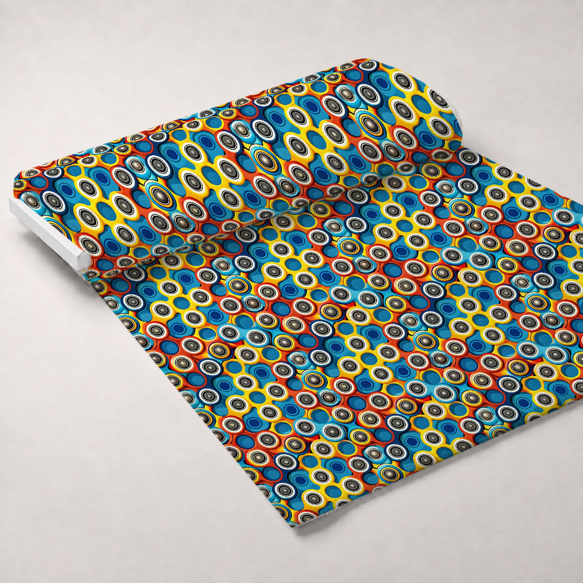 Primary Whirl Pattern 4 Minky Fabric