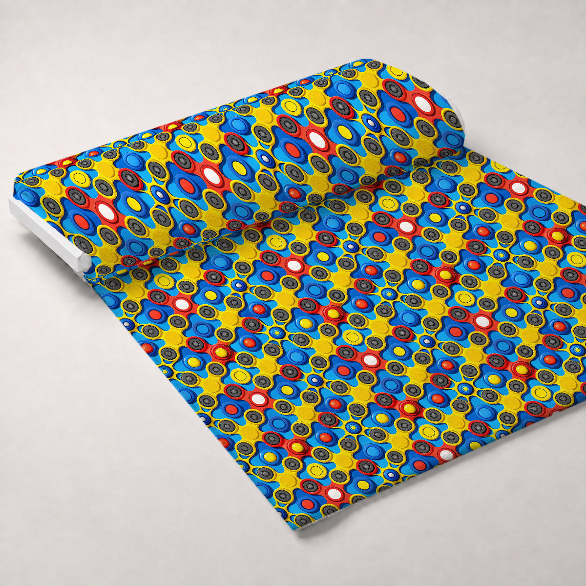Primary Whirl Pattern 8 Minky Fabric