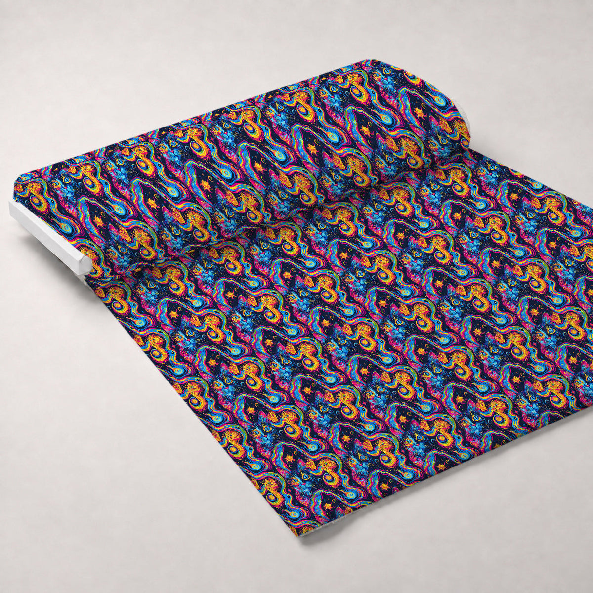 Psychedelic Whiskers Pattern 12 Minky Fabric
