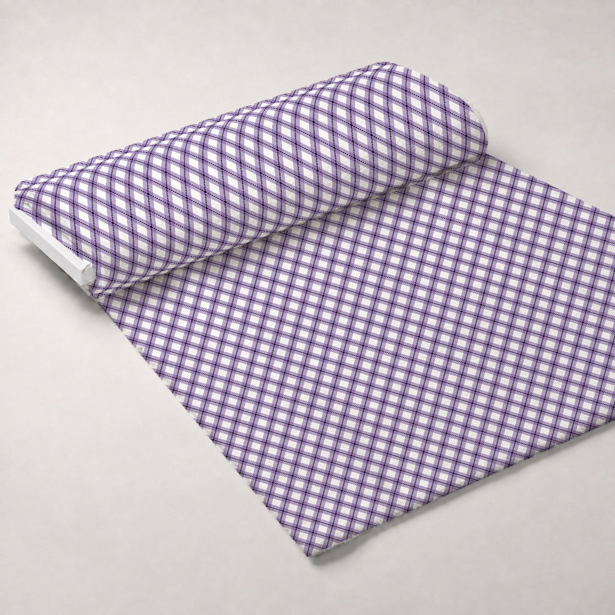 Pumpkin Gingham Pattern 14 Minky Fabric