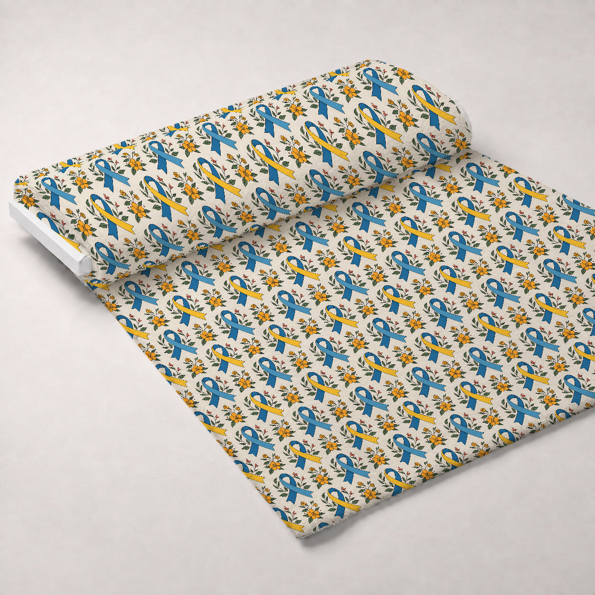 Ribbons of Hope Pattern 10 Minky Fabric