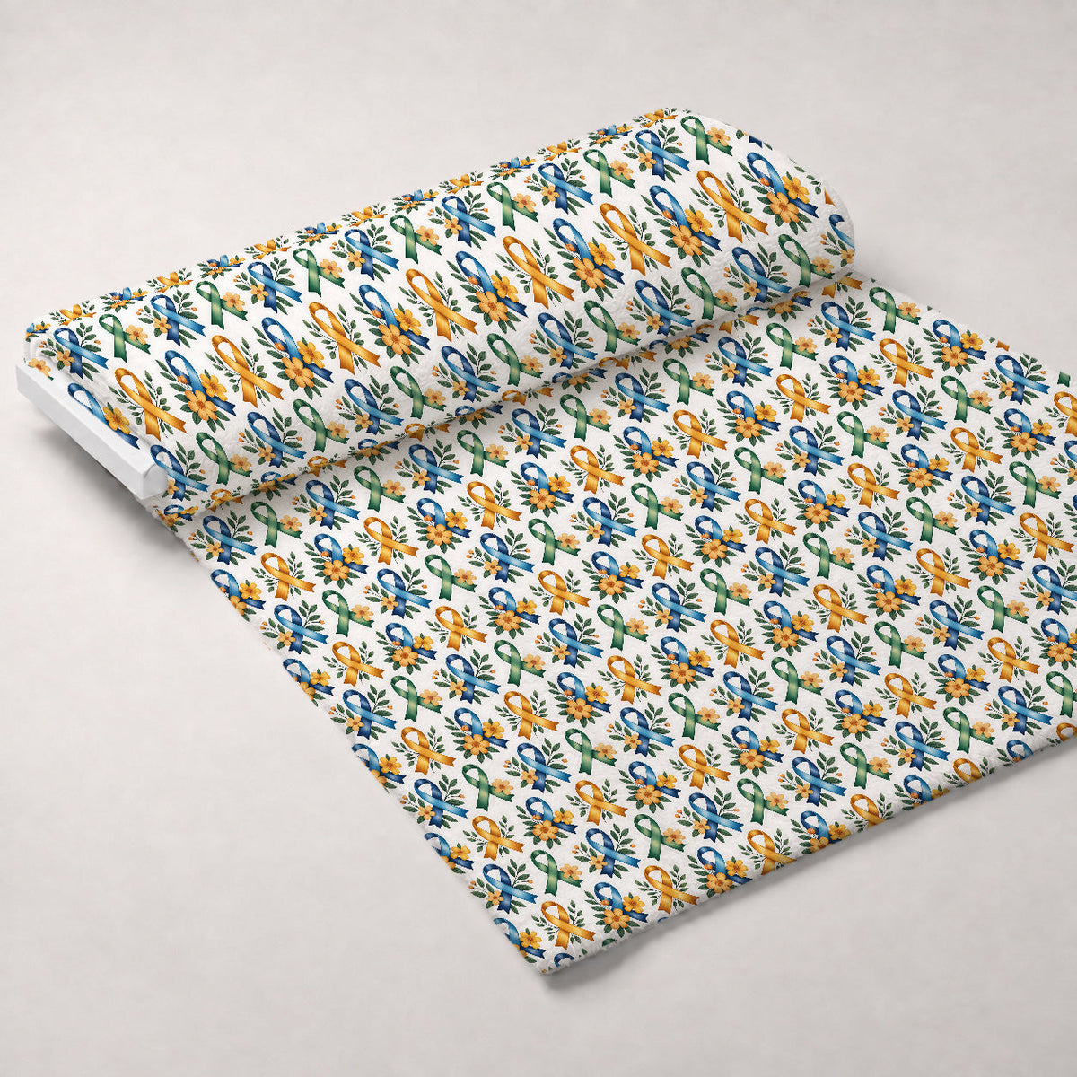 Ribbons of Hope Pattern 11 Minky Fabric