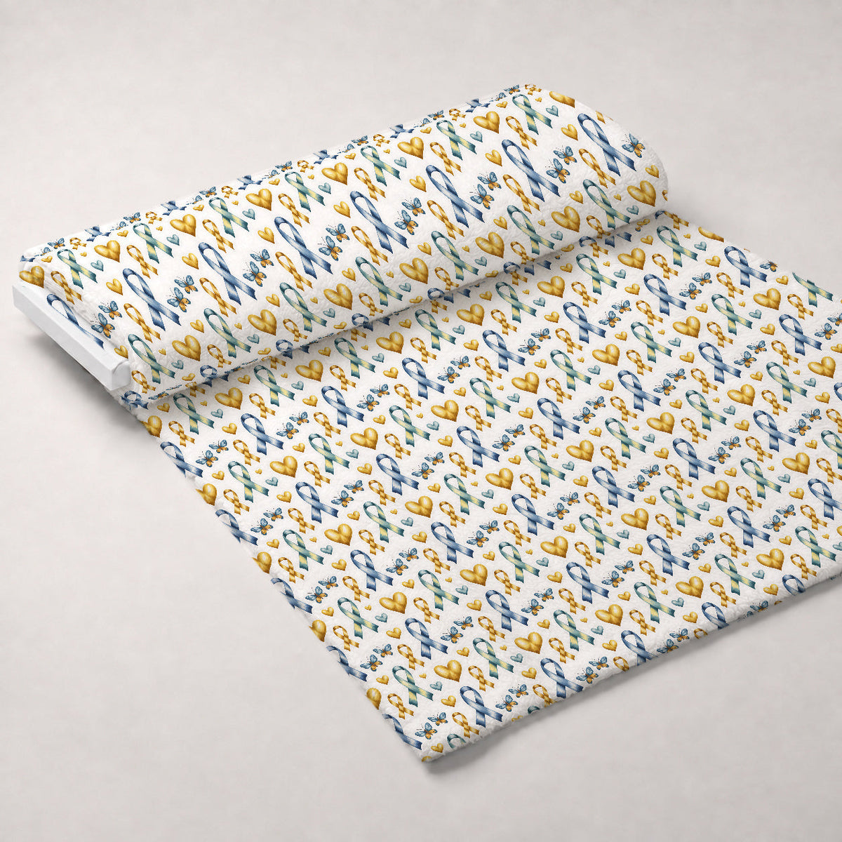 Ribbons of Hope Pattern 13 Minky Fabric