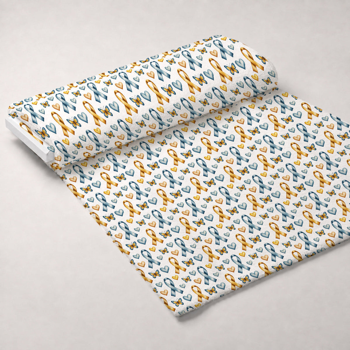 Ribbons of Hope Pattern 23 Minky Fabric