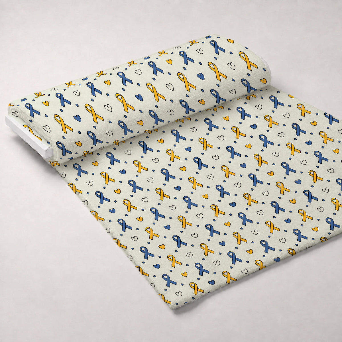 Ribbons of Hope Pattern 25 Minky Fabric