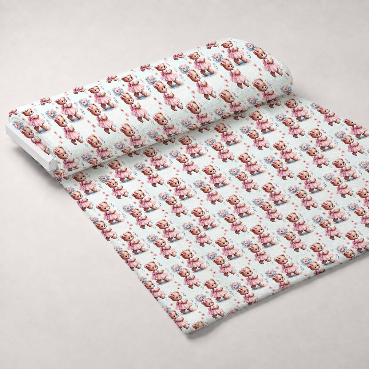 Rosy Balloon Cubs Pattern 3 Minky Fabric