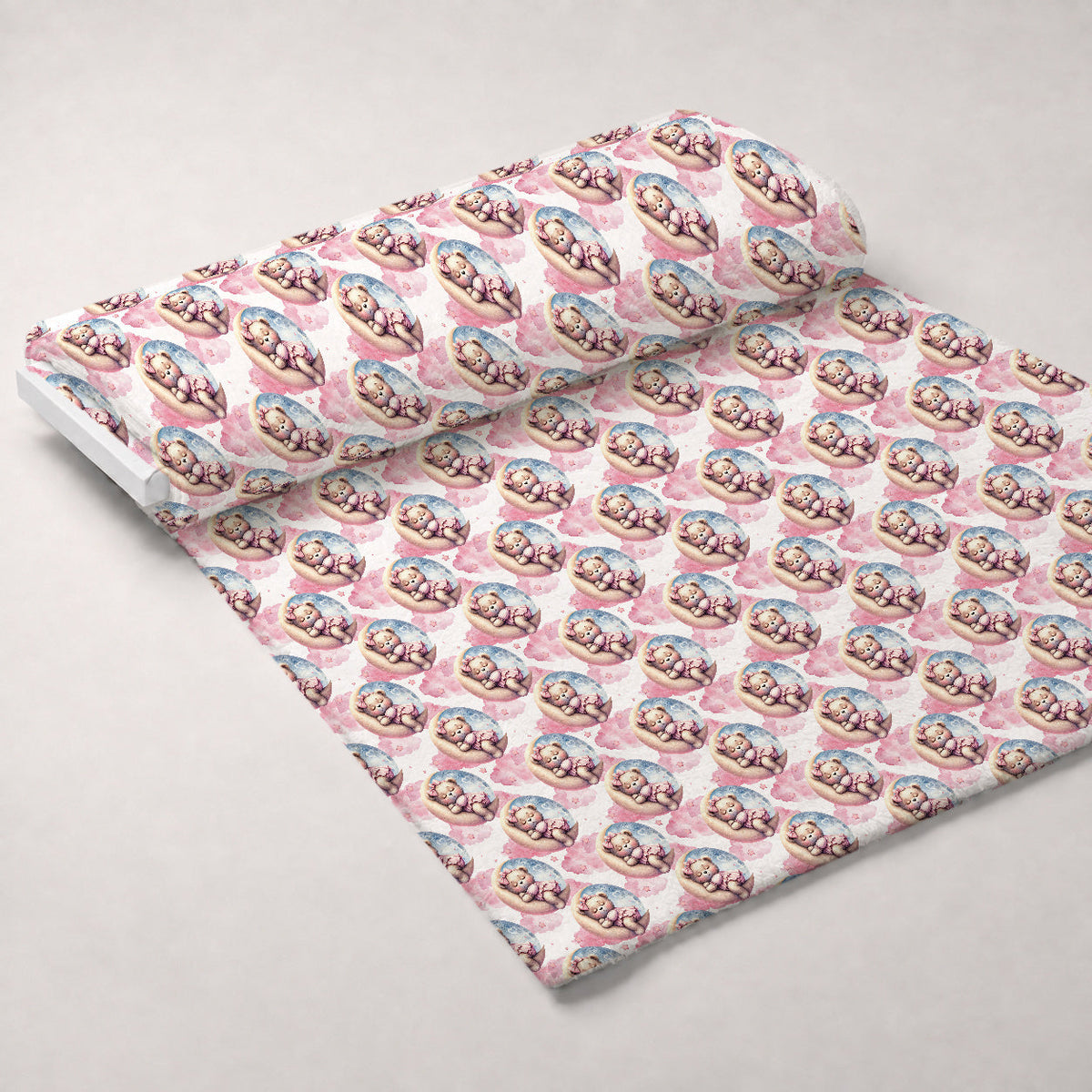 Rosy Balloon Cubs Pattern 4 Minky Fabric
