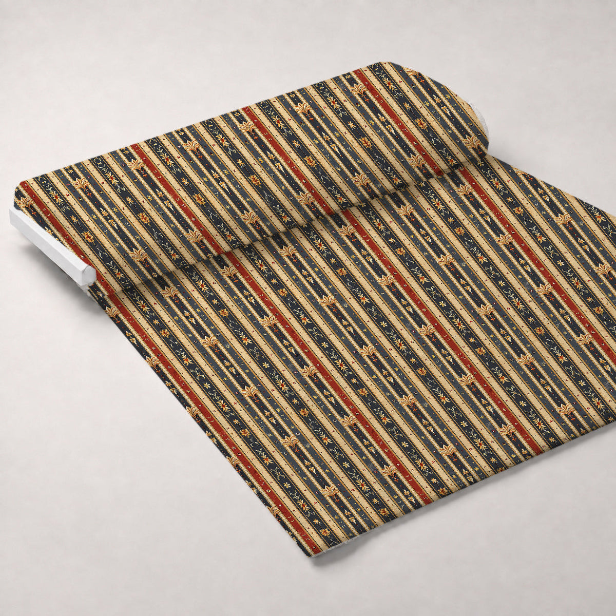 Royal Fleur Stripes Pattern 8 Minky Fabric